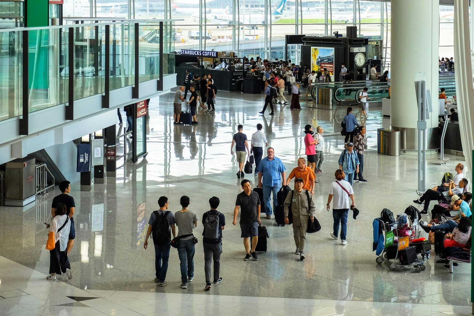 Picture of travelers at the Airport terminal